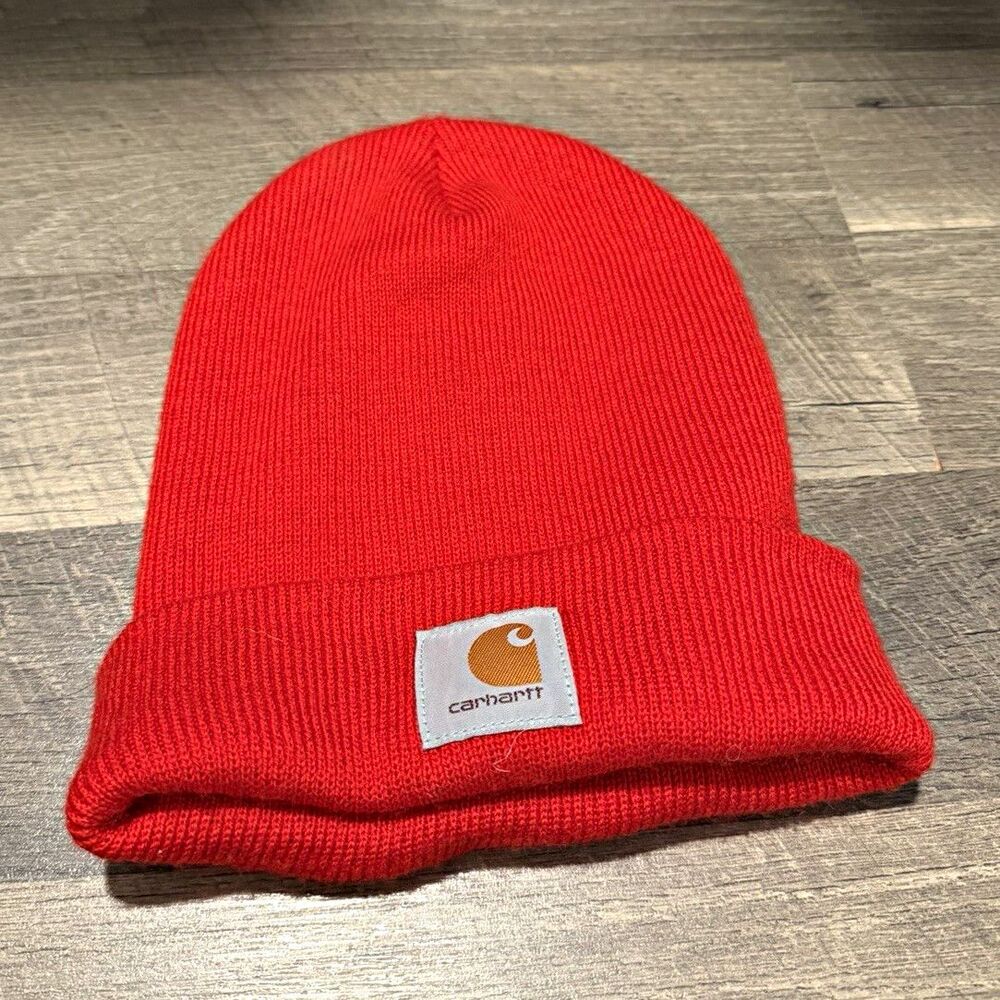 Carhartt Men's Knit Cuffed Beanie Hat - Bright Red - One Size Fits All A18